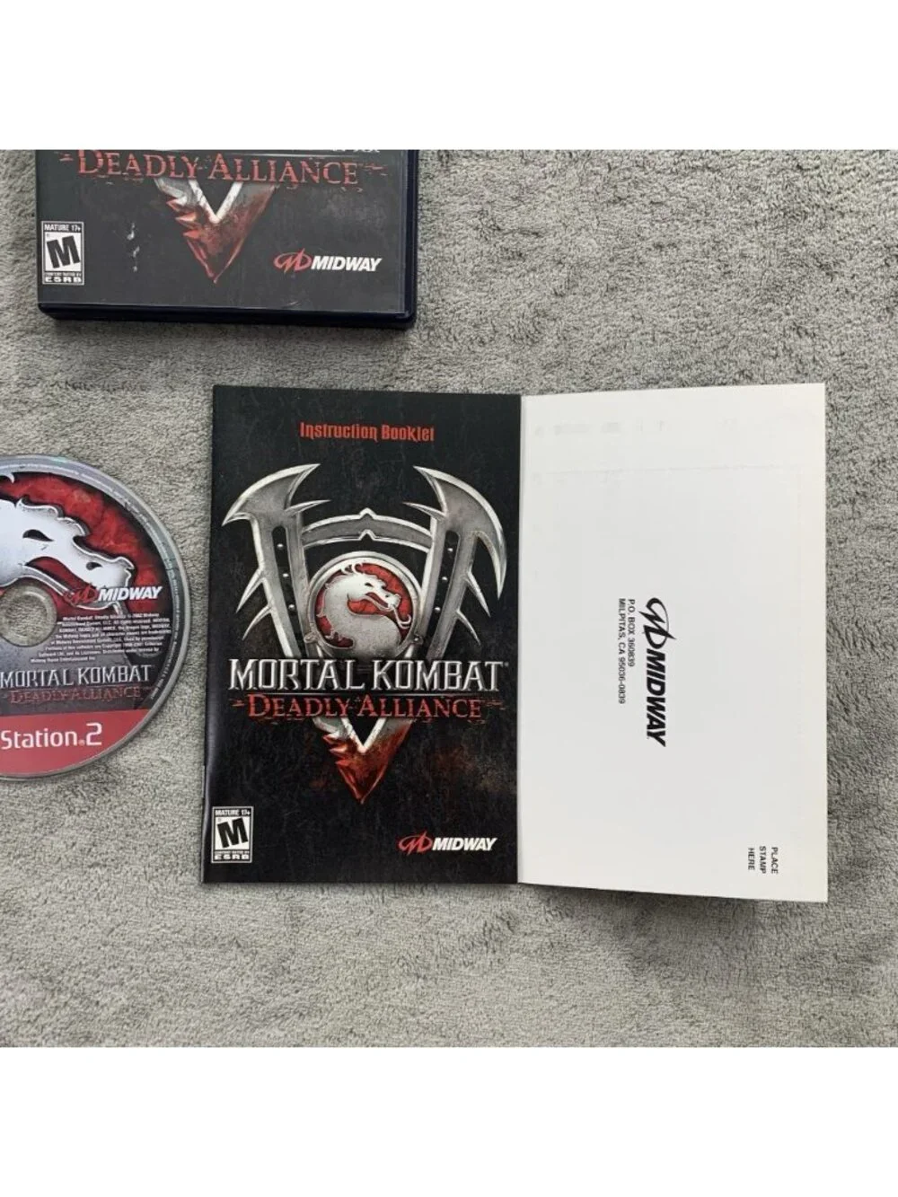 Mortal Kombat Deadly Alliance Sony Playstation 2 Tested CIB PS2 Reg Card